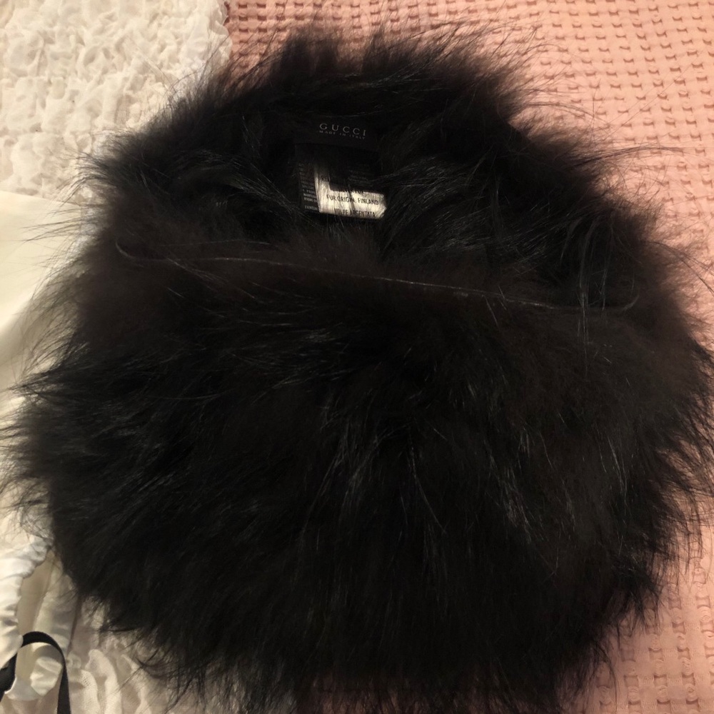 Authentic Gucci fur tube scarf